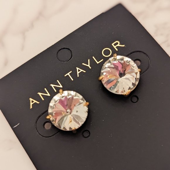 Ann Taylor Crystal Stud Earrings NWT - Picture 3 of 5